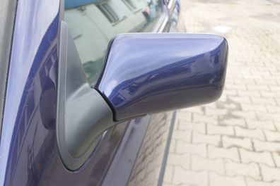 VW Golf 3 Vento mechanischer Spiegel Außenspiegel links mit Glas blau LC5L
