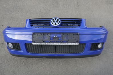 VW Polo 6N2 Stoßstange vorne Frontstoßstange Stoßfänger blau LA5C mit Grill