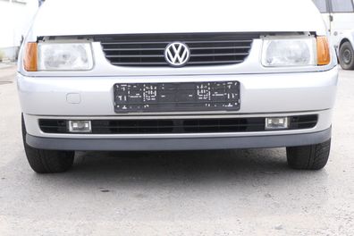 VW Polo 6N Stoßstange vorne breite 2 geteilte Frontstoßstange silber LB7Z beide
