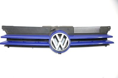 VW Golf 4 Grill Kühlergrill VW Zeichen Logo blau LA5C
