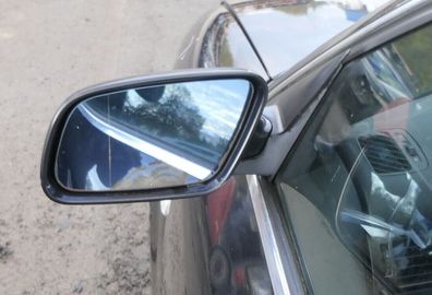 Audi A6 4B Spiegel Außenspiegel links elektrisch schwarz LZ9W mit GLAS