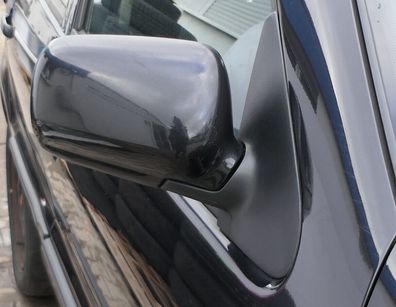 VW Polo 6N manueller manuell Spiegel Außenspiegel rechts schwarz LC9Z & Glas