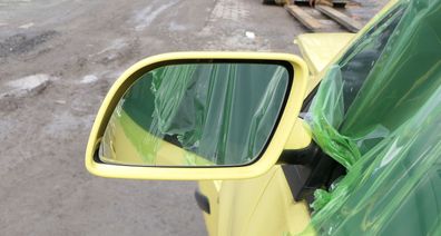 VW Polo 9N 9N3 elektrischer Spiegel Außenspiegel links vorne gelb LD1B