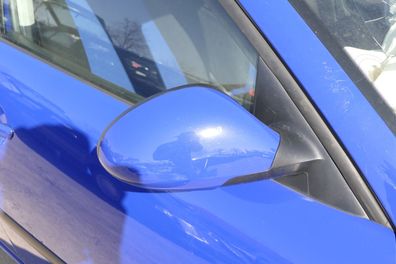 Seat Ibiza 6L mechanischer manuel Spiegel Außenspiegel rechts blau LS5G surfblue