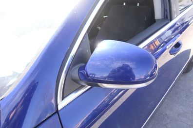 VW Passat 3C elektrischer Spiegel Außenspiegel links Glas Blinker blau LC5E coba