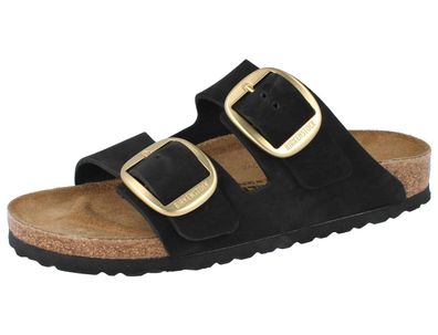 Birkenstock Arizona Big Buckle Damen Pantolette Hausschuhe Schlappen schwarz