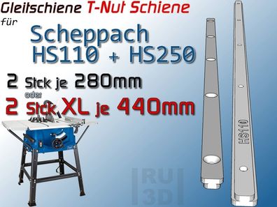 T-Nut Schiene Gleitschiene f. Scheppach HS110 + 250, Bau Schiebeschlitten
