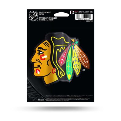 NHL Chicago Blackhawks Aufkleber Metallic Die Cut Decal Sticker 767345476814