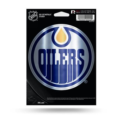 NHL Edmonton Oilers Aufkleber Metallic Die Cut Decal Sticker 611407017661