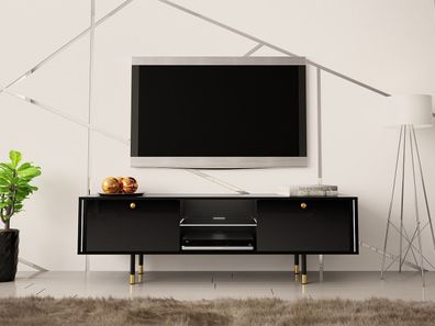 TV-Lowboard Cristal 160 Highboard TV-Tisch TV-Schrank Glamour Kollektion M24