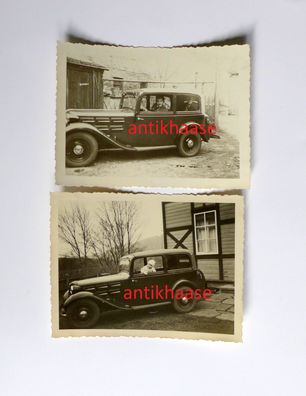 2 alte Fotos Cabrio Limousine Oldtimer