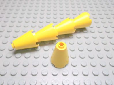 Lego 5 Kegel 2x2x2 gelb oben offen Nummer 3942c