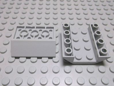 Lego 2 Schrägsteine negativ 45 Grad 4x4 Althellgrau Nummer 4854