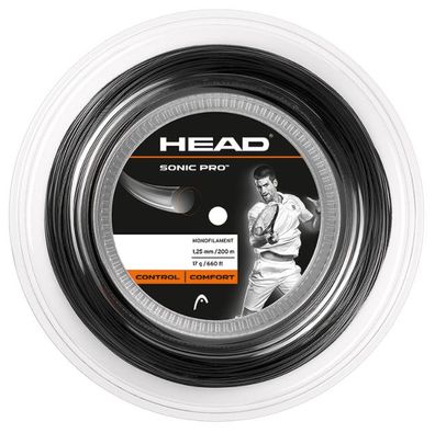 Head Sonic Pro 1.25 mm Black 200 m Tennissaite
