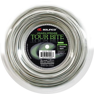 Solinco Tour Bite 1,25 mm grau 200 m Tennissaite