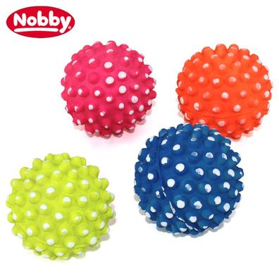 Nobby Moosgummi Noppenball - 6,8 cm - Hundespiel Wurfspiel Spielzeug Gummiball