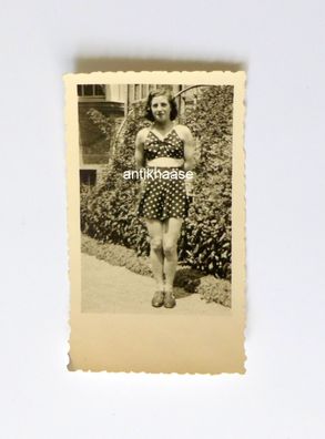 Foto 1941 Frau Badeanzug Bikini Kleid Rock Mode