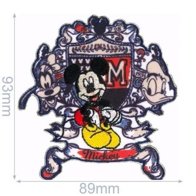 HKM 30485 Micky Maus Emblem Bügelbild, Patch, Mickey Mouse