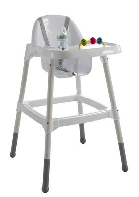 Kinderhochstuhl Oliver Weiß Esstischen mit Spielzeug Haltegurt Höhe Tischplatte 75 cm