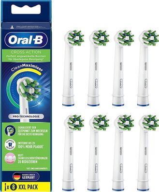 Oral B CrossAction Aufsteckbürsten Elektrische Zahnbürste 8 Stück ersatzbürsten