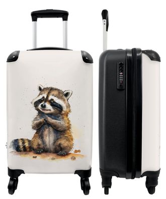 Koffer - Handgepäck - Waschbär - Aquarelle - Tiere - Trolley - Rollkoffer - Kleine