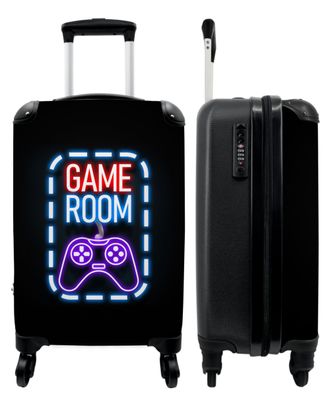 Koffer - Handgepäck - Neon - Zitate - Spielzimmer - Controller - Schwarz - Trolley -