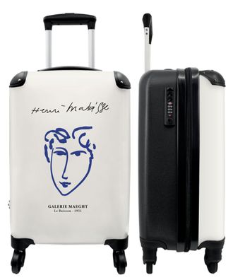 Koffer - Handgepäck - Kunst - Linienkunst - Matisse - Blau - Porträt - Trolley -