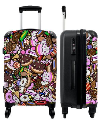 Großer Koffer - 90 Liter - Süßigkeiten - Design - Schokolade - Kuchen - Lutscher -