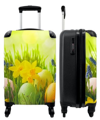 Koffer - Handgepäck - Blumen - Ostereier - Frühling - Stillleben - Ostern - Trolley -