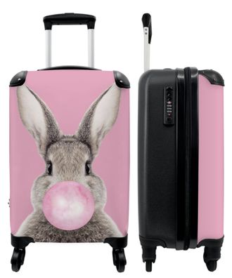 Koffer - Handgepäck - Kaninchen - Kinder - Kaugummi - Rosa - Trolley - Rollkoffer -