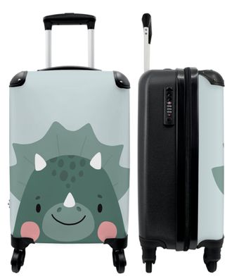 Koffer - Handgepäck - Dino - Grün - Tiere - Jungen - Design - Trolley - Rollkoffer -