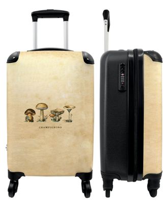 Koffer - Handgepäck - Pilze - Natur - Vintage - Illustration - Trolley - Rollkoffer -