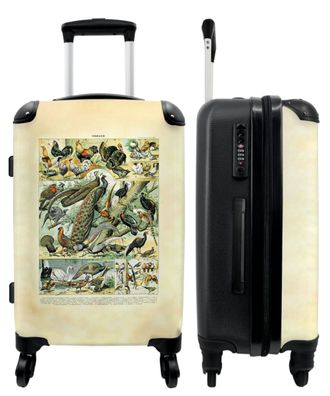 Großer Koffer - 90 Liter - Tiere - Vögel - Natur - Vintage - Trolley - Reisekoffer