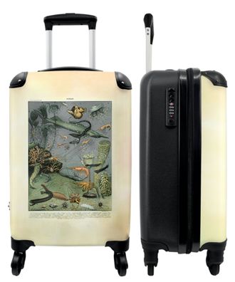 Koffer - Handgepäck - Meer - Tiere - Natur - Vintage - Illustration - Trolley -