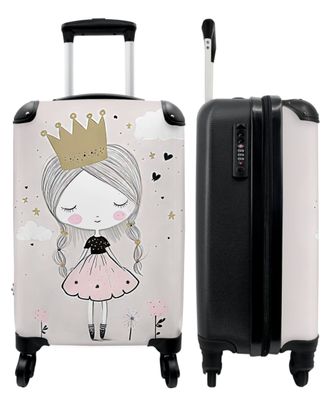 Koffer - Handgepäck - Prinzessin - Blumen - Krone - Mädchen - Sterne - Trolley -