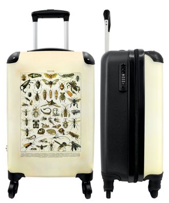 Koffer - Handgepäck - Tiere - Insekten - Illustration - Natur - Vintage - Trolley -