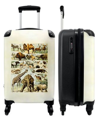 Koffer - Handgepäck - Vintage - Wildtiere - Safari - Illustration - Kunst - Trolley -
