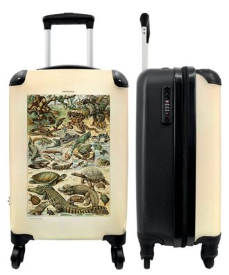 Koffer - Handgepäck - Reptilien - Vintage - Illustration - Tiere - Natur - Trolley -