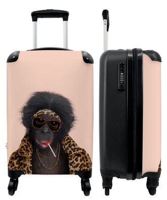 Koffer - Handgepäck - Affe - Tiere - Sonnenbrille - Pantherdruck - Lutscher - Trolley