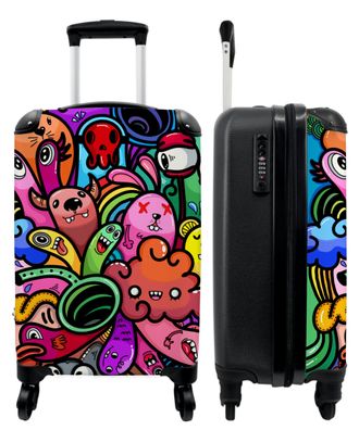Koffer - Handgepäck - Design - Monster - Regenbogen - Lustig - Trolley - Rollkoffer -