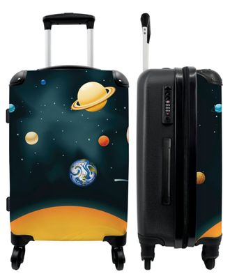Großer Koffer - 90 Liter - Planeten - Weltraum - Erde - Kinder - Trolley -