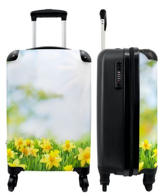 Koffer - Handgepäck - Narzisse - Blumen - Frühling - Gelb - Sonnenlicht - Trolley -