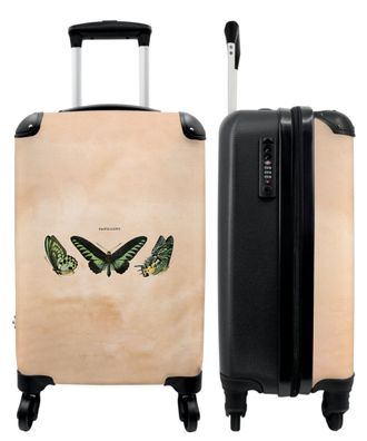Koffer - Handgepäck - Schmetterling - Grün - Vintage - Illustration - Kunst - Trolley