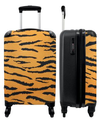 Koffer - Handgepäck - Tigerdruck - Tiere - Orange - Schwarz - Tiger - Trolley -