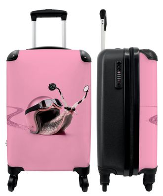 Koffer - Handgepäck - Schnecke - Rosa - Mädchen - Rennsport - Trolley - Rollkoffer -