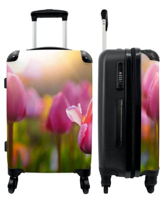 Großer Koffer - 90 Liter - Tulpen - Rosa - Blumen - Frühling - Trolley - Reisekoffer