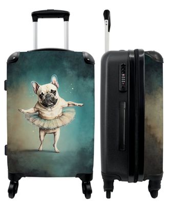 Großer Koffer - 90 Liter - Hund - Tutu - Ballett - Abstrakt - Porträt - Trolley -