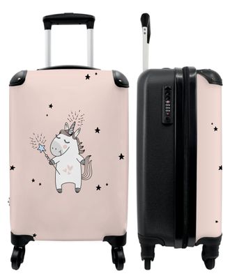 Koffer - Handgepäck - Einhorn - Sterne - Rosa - Mädchen - Design - Trolley -