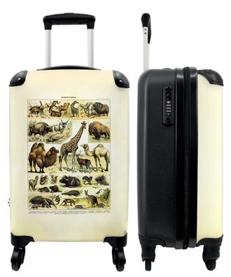 Koffer - Handgepäck - Tiere - Illustration - Vintage - Natur - Trolley - Rollkoffer -