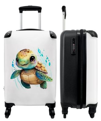 Koffer - Handgepäck - Schildkröte - Wasserfarben - Tiere - Trolley - Rollkoffer -